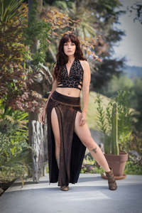 Tribal Trance Skirt Rustic Brown