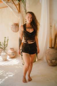 Jungle Heat Yoga Shorts & Cobra Hood Top