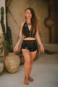 Jungle Heat Yoga Shorts & Panthera Top