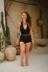 Jungle Heat Yoga Shorts All Colors: Jungle Heat Yoga Shorts Rustic Brown