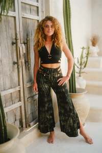Panthera Pants Dark Green Serpent