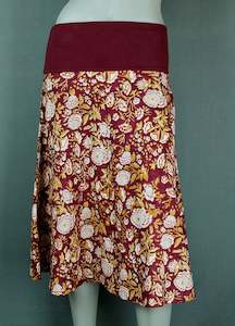 New: Block Print Lycra Band Skirt