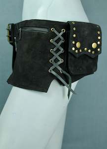 Goa Belt Bag - Black Suede