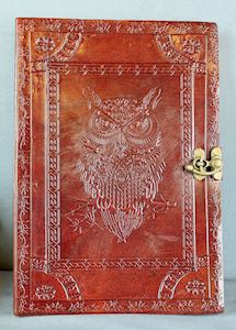 Owl Leather Diary - Large