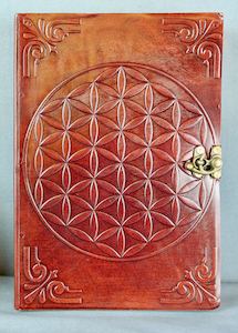Leather Diaries: Flower of Life Leather Diary - Large