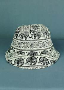 Hats: Elephant Bucket Hat - Black/Brown