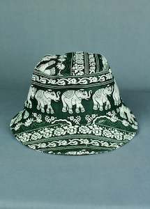 Hats: Elephant Bucket Hat - Green