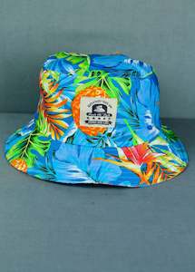 Hats: Print Bucket Hat - Sky Blue