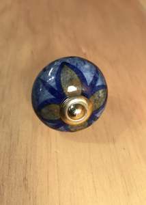 Ceramic Drawer Knobs - Blue