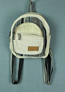 Hemp Backpack Small - Black Multi