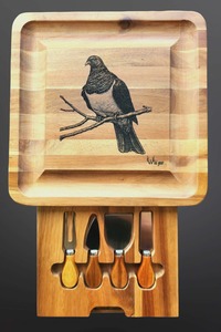 Products: Cheese board Wood Pigeon (Kereru) – Wild Gear NZ
