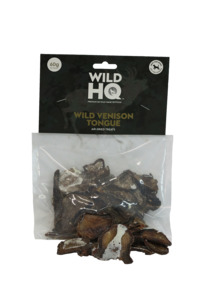 New: Dog Treat - Air-Dried Wild Venison Tongue - 60g