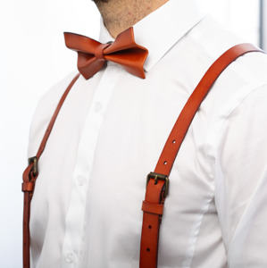 Tawny Plateau - Real Leather Suspenders