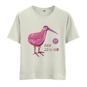 Womens New Zealand T Shirt - Pink Kiwi