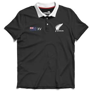 Mens Polos Rugby: Mens New Zealand Short Sleeve Rugby Jersey