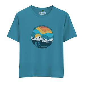 Womens Tees: Womens New Zealand T Shirt - Circle Mountains