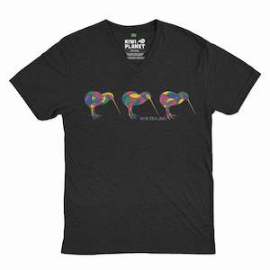 Womens Tees: Womens New Zealand T Shirt - Mosaic Kiwi