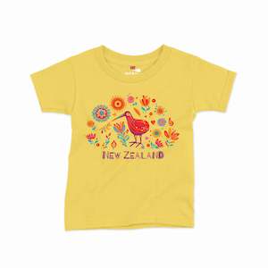 Childrens New Zealand T Shirt - Kiwi Flower