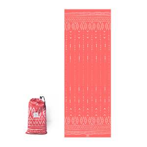TRIBAL EARTH Yoga Towel Non Slip | Beach Towel - Coral
