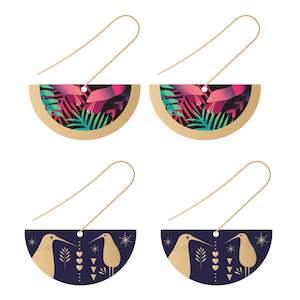 Jewelry: Earring Set - KIwi and Ferns