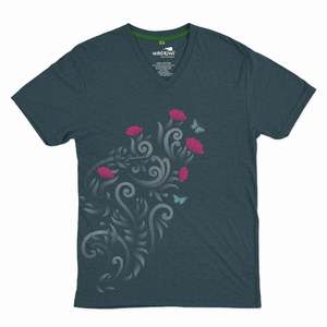 Womens Tees: Womens New Zealand T Shirt - Pohutukawa