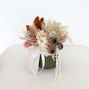 Pretty In Pink: Petite Pot - Forest green / pink