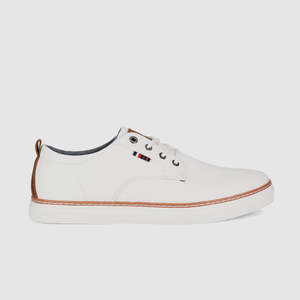 Mens Canvas: Brad Casual Shoes White