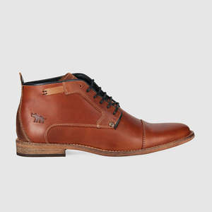 Cheeta Lace Up Boots Tan