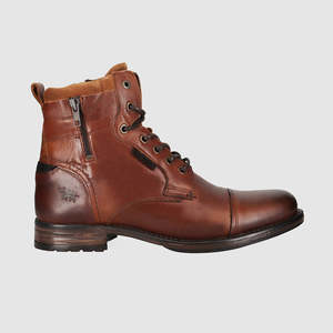Cognac: Porter Lace Up Boots Camel