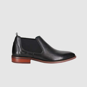 Mens Leather Spring Footwear: Luis Chelsea Boots Black