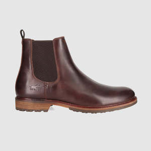 Mens Dark Brown Leather Boots: Bern Chelsea Boots Dark Brown