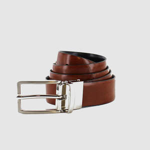 Mens Belts: Formal Reversible Belt Tan/Black