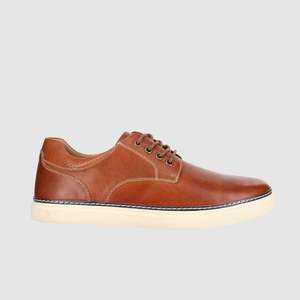 Mens Tan Leather Casual Shoes: Border Casual Shoes Tan