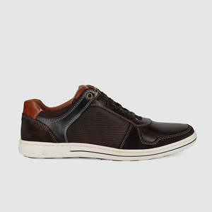 Mens Dark Brown Leather Casual Shoes: Archer Casual Shoes Dark Brown