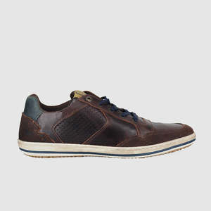 Mens Dark Brown Leather Casual Shoes: Crest Casual Shoes Dark Brown