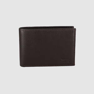 Dark Brown: Mens Tri Fold Slimline Wallet Dark Brown