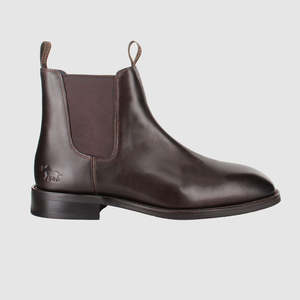 Mens Boots: Rancher Chelsea Boots Dark Brown
