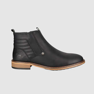 Mens Boots: Calvin Zip Up Boots Black