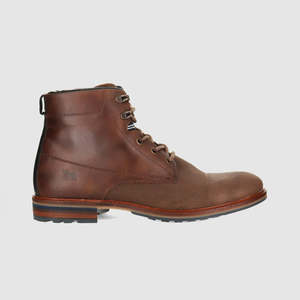 Wicker Lace Up Boots Brown
