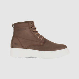 Mens Boots: Radical Lace Up Boots Taupe Nubuck