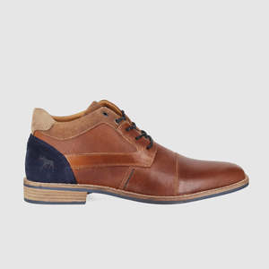 Mens Boots: Dynamite Lace Up Boots Cognac