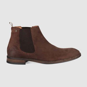 Mens Boots: Winton Chelsea Boots Dark Brown Suede