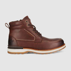 Mens Boots: Knox Lace Up Boots Dark Brown