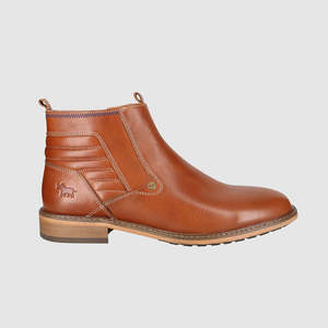 Calvin Zip Up Boots Tan