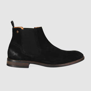 Mens Chelsea Boots: Winton Chelsea Boots Black Suede
