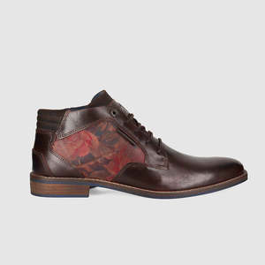 Mens Dress Shoes: Douglas Lace Up Boots Dark Brown