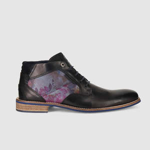 Mens Dress Shoes: Douglas Lace Up Boots Black