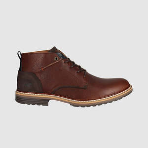Mens Dark Brown Leather Boots: Bistro Lace Up Boots Dark Brown