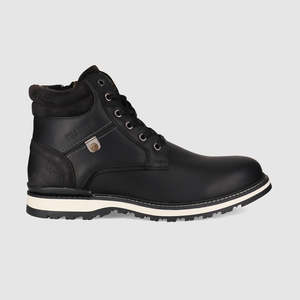 Stud Lace Up Boots Black