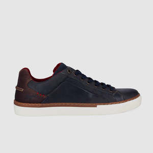 Mens Navy Leather Casual Shoes: Juddy Casual Shoes Navy